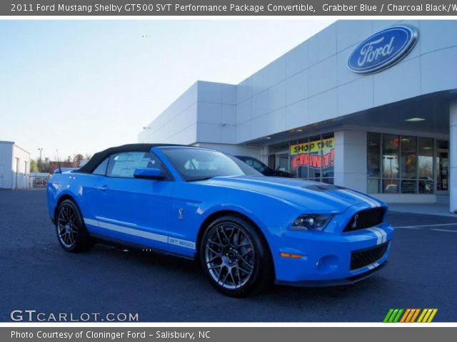2011 Ford Mustang Shelby GT500 SVT Performance Package Convertible in Grabber Blue