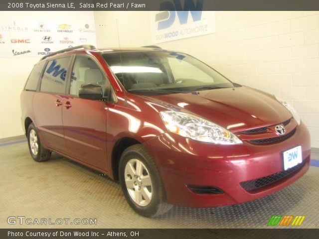 2008 Toyota Sienna LE in Salsa Red Pearl
