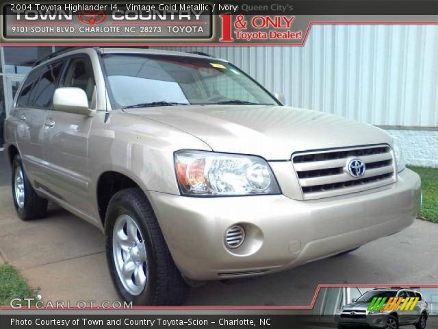 2004 Toyota Highlander I4 in Vintage Gold Metallic