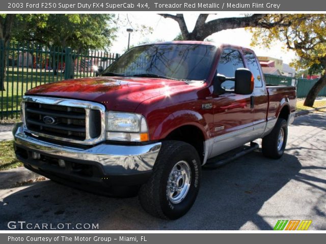 2003 Ford F250 Super Duty FX4 SuperCab 4x4 in Toreador Red Metallic