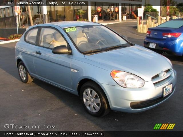 2007 Hyundai Accent GS Coupe in Ice Blue