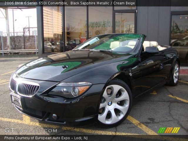Black 2006 bmw 650i convertible