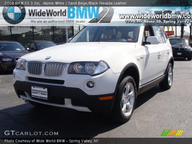 2008 BMW X3 3.0si in Alpine White
