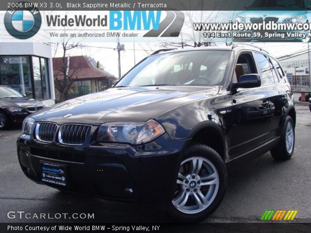 2006 BMW X3 3.0i in Black Sapphire Metallic