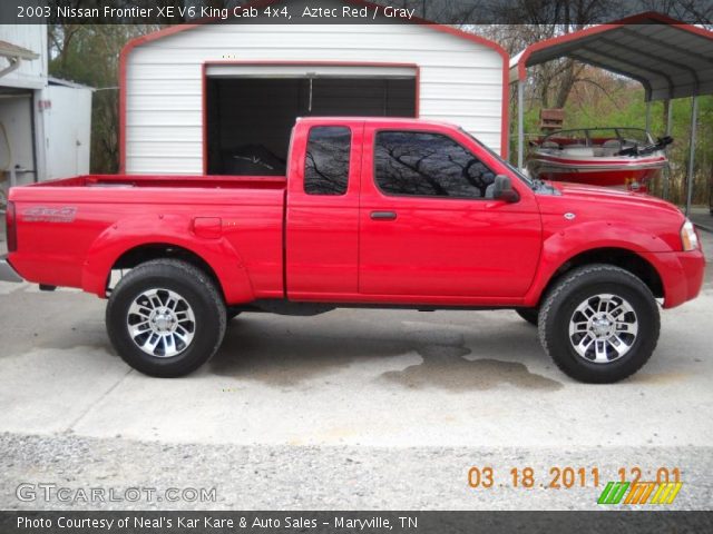 2003 Nissan Frontier XE V6 King Cab 4x4 in Aztec Red
