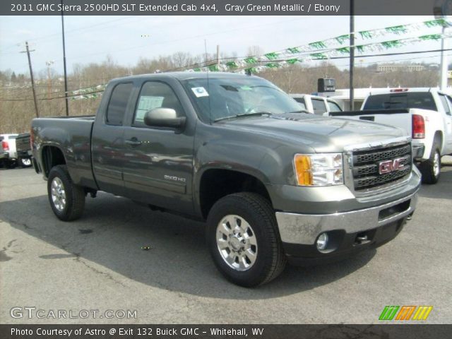 2011 GMC Sierra 2500HD SLT Extended Cab 4x4 in Gray Green Metallic