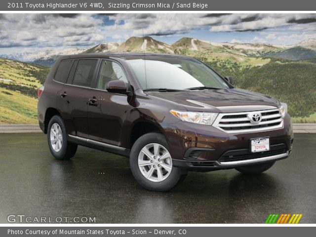 2011 Toyota Highlander V6 4WD in Sizzling Crimson Mica