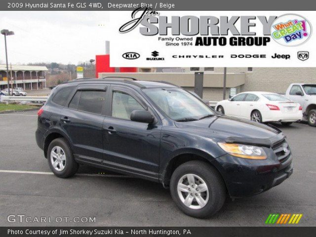 2009 Hyundai Santa Fe GLS 4WD in Deepwater Blue