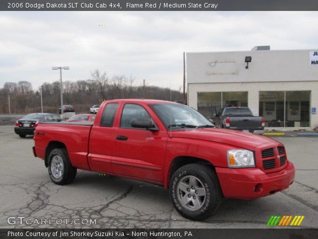 2006 Dodge Dakota SLT Club Cab 4x4 in Flame Red