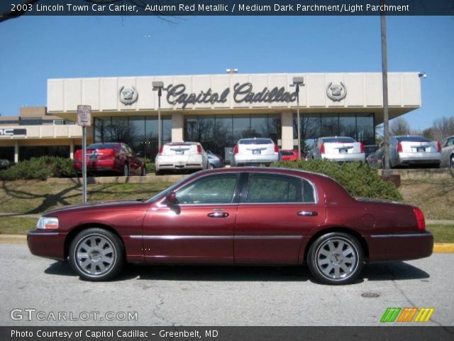 2003 Lincoln Town Car Cartier in Autumn Red Metallic