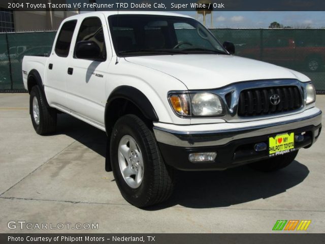 2004 Toyota Tacoma V6 PreRunner TRD Double Cab in Super White