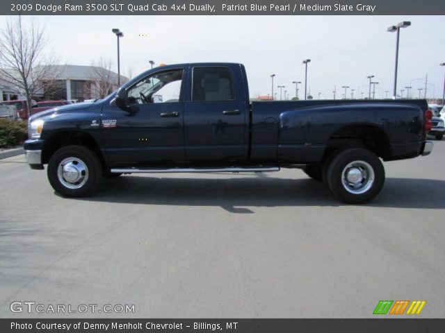 2009 Dodge Ram 3500 SLT Quad Cab 4x4 Dually in Patriot Blue Pearl