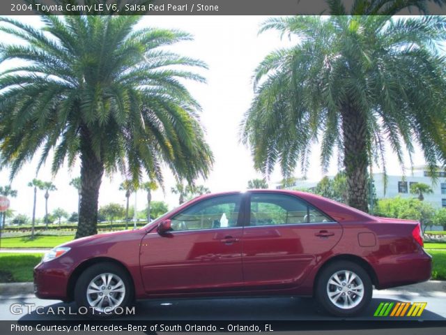 2004 Toyota Camry LE V6 in Salsa Red Pearl