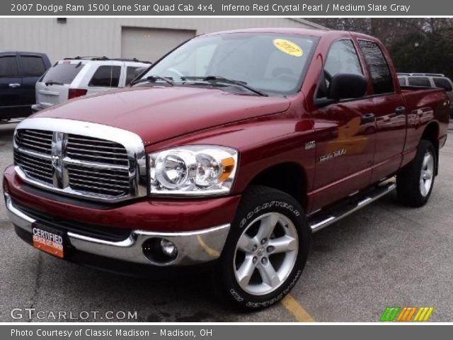 2007 Dodge Ram 1500 Lone Star Quad Cab 4x4 in Inferno Red Crystal Pearl