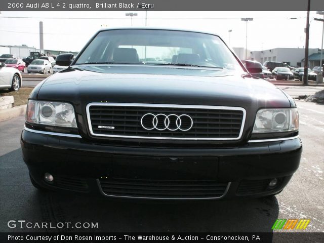 Brilliant Black 2000 Audi A8 L 4 2 Quattro Ecru
