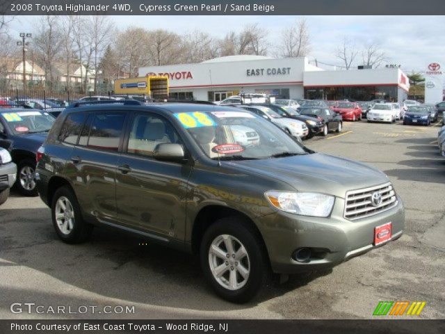 2008 Toyota Highlander 4WD in Cypress Green Pearl