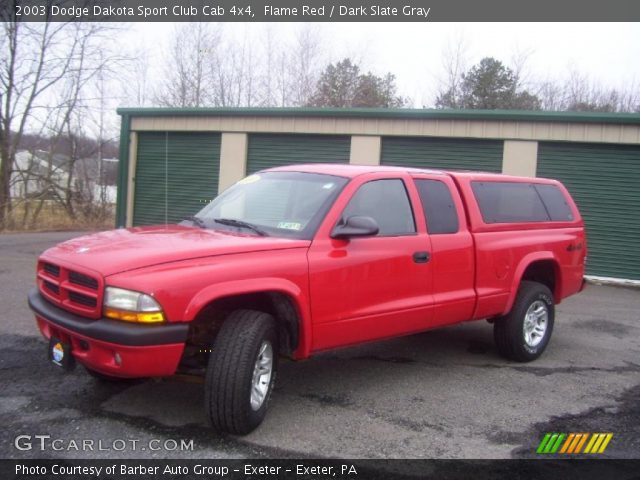 2003 Dodge Dakota Sport Club Cab 4x4 in Flame Red