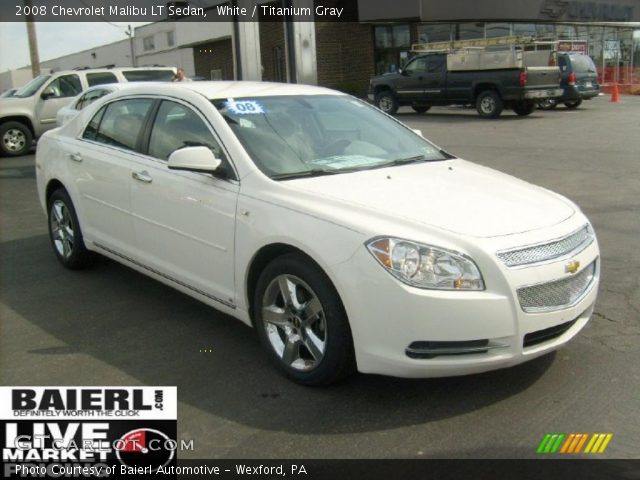 2008 Chevrolet Malibu LT Sedan in White
