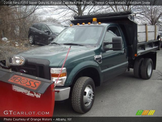 2008 Ford F350 Super Duty XL Regular Cab 4x4 Plow Truck in Forest Green Metallic