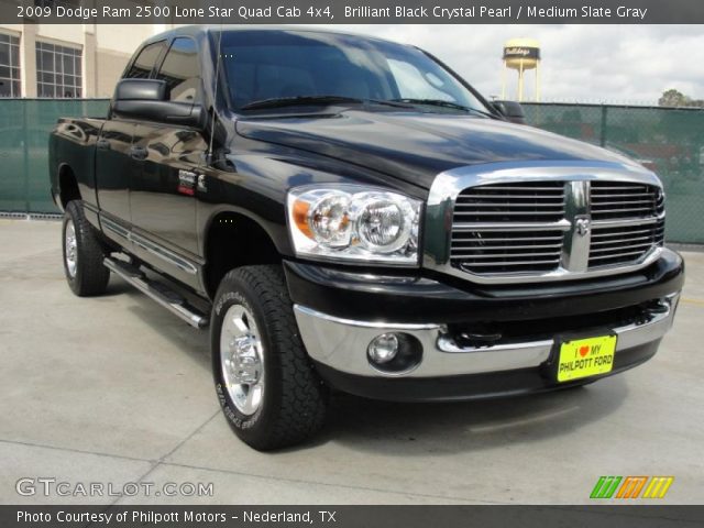 2009 Dodge Ram 2500 Lone Star Quad Cab 4x4 in Brilliant Black Crystal Pearl