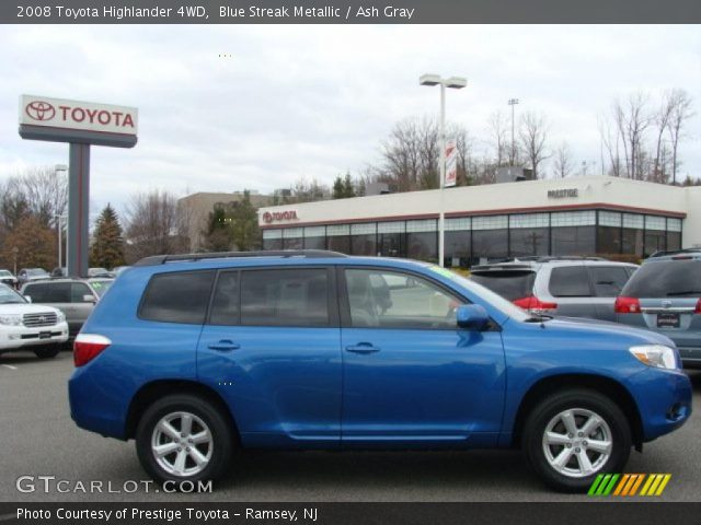2008 Toyota Highlander 4WD in Blue Streak Metallic