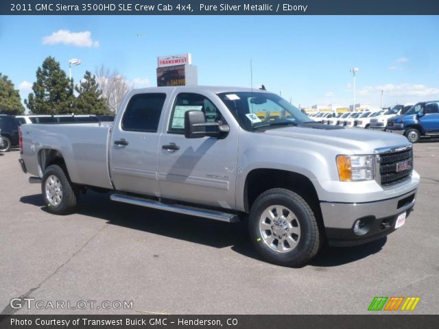 2011 GMC Sierra 3500HD SLE Crew Cab 4x4 in Pure Silver Metallic