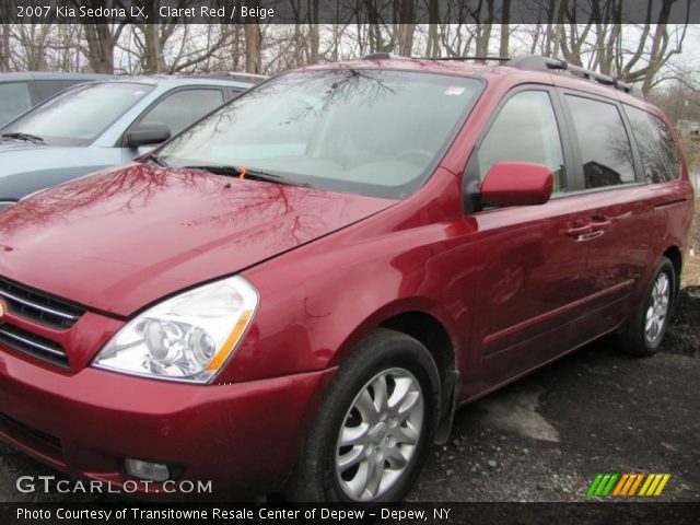 2007 Kia Sedona LX in Claret Red