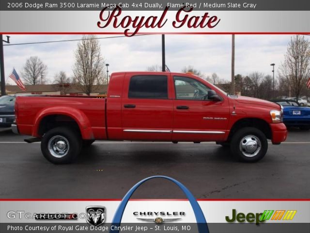 2006 Dodge Ram 3500 Laramie Mega Cab 4x4 Dually in Flame Red