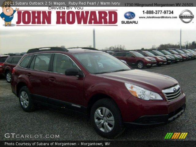 2011 Subaru Outback 2.5i Wagon in Ruby Red Pearl