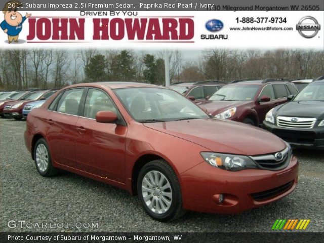 2011 Subaru Impreza 2.5i Premium Sedan in Paprika Red Pearl