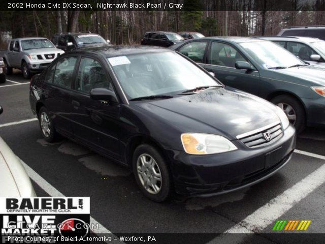 2002 Honda Civic DX Sedan in Nighthawk Black Pearl