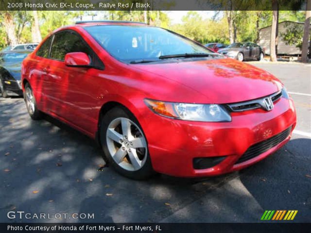 2008 Honda Civic EX-L Coupe in Rallye Red
