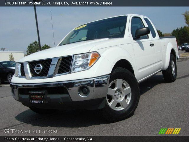 2008 Nissan Frontier SE V6 King Cab in Avalanche White