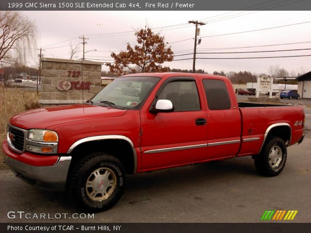 1999 GMC Sierra 1500 SLE Extended Cab 4x4 in Fire Red