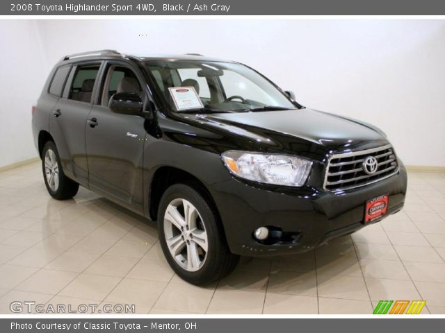 2008 Toyota Highlander Sport 4WD in Black