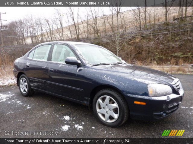 2006 Hyundai Elantra GLS Sedan in Moonlit Dark Blue