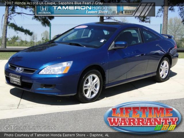 2007 Honda Accord LX Coupe in Sapphire Blue Pearl