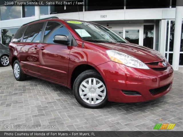 2008 Toyota Sienna CE in Salsa Red Pearl