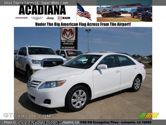 2011 Toyota Camry LE in Super White