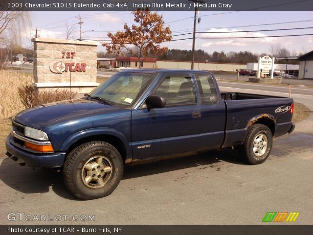 2003 Chevrolet S10 LS Extended Cab 4x4 in Indigo Blue Metallic