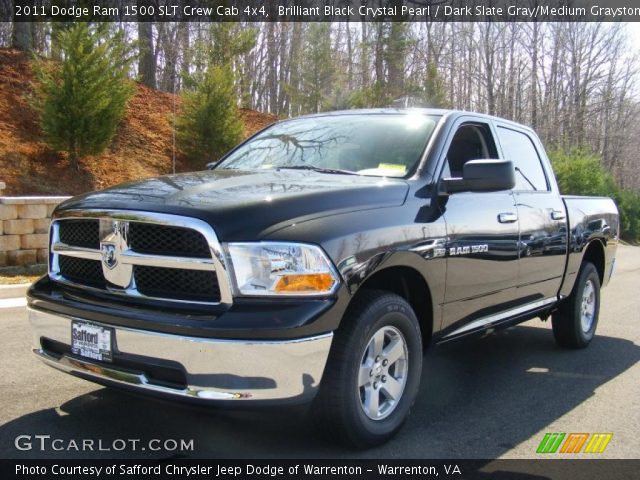 2011 Dodge Ram 1500 SLT Crew Cab 4x4 in Brilliant Black Crystal Pearl