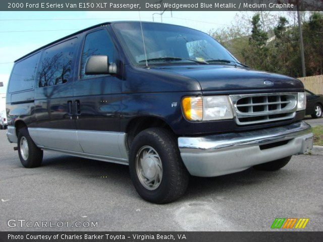 2000 Ford E Series Van E150 XLT Passenger in Deep Wedgewood Blue Metallic