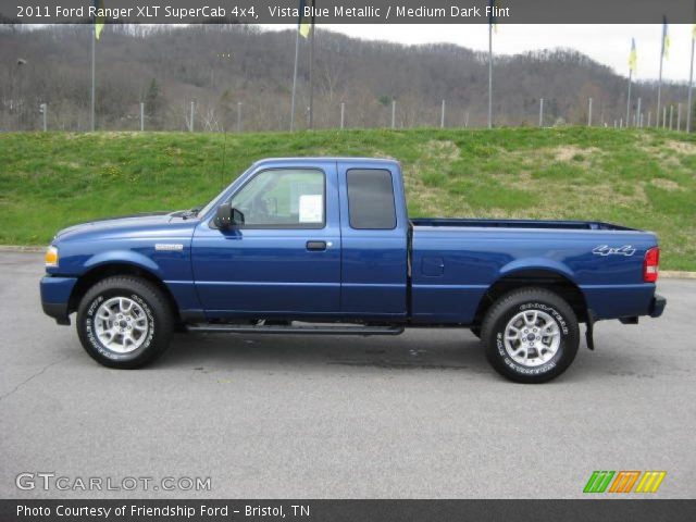 2011 Ford Ranger XLT SuperCab 4x4 in Vista Blue Metallic