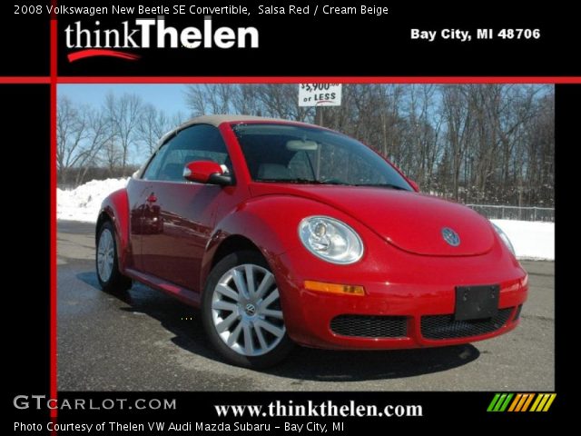 2008 Volkswagen New Beetle SE Convertible in Salsa Red