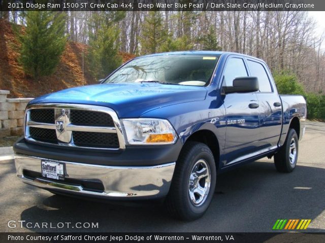 2011 Dodge Ram 1500 ST Crew Cab 4x4 in Deep Water Blue Pearl