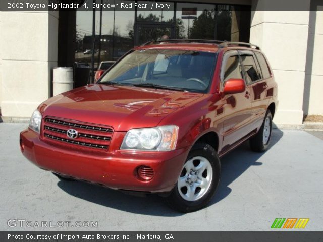 2002 Toyota Highlander I4 in Sundown Red Pearl