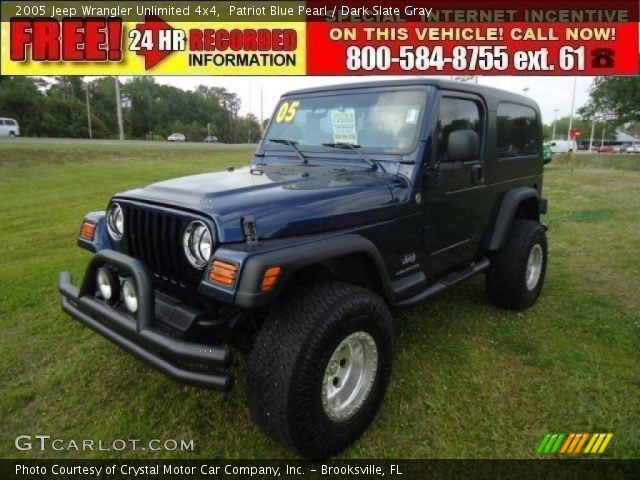 2005 Jeep Wrangler Unlimited 4x4 in Patriot Blue Pearl