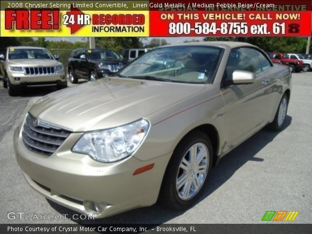 2008 Chrysler Sebring Limited Convertible in Linen Gold Metallic
