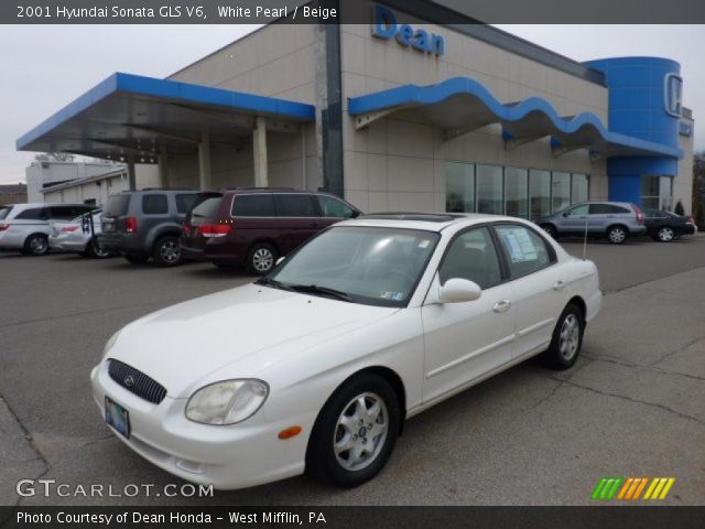 2001 Hyundai Sonata GLS V6 in White Pearl