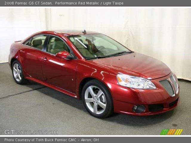 2008 Pontiac G6 GT Sedan in Performance Red Metallic